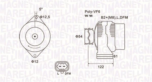 MAGNETI MARELLI Генератор 063732005010